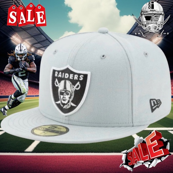 New Era Other - “RARE” - Brand New Raiders Gray Cap Fitted 7 1/2 “RARE”